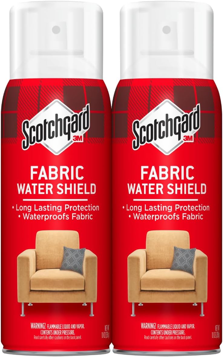Scotchgard Fabric Water Shield, Water Repellent Spray for Spring and Summer Clothing and Household Upholstery Items, Long-Lasting Protection for Seasonal Fabric, Two 10 Oz Cans (Pack of 2)