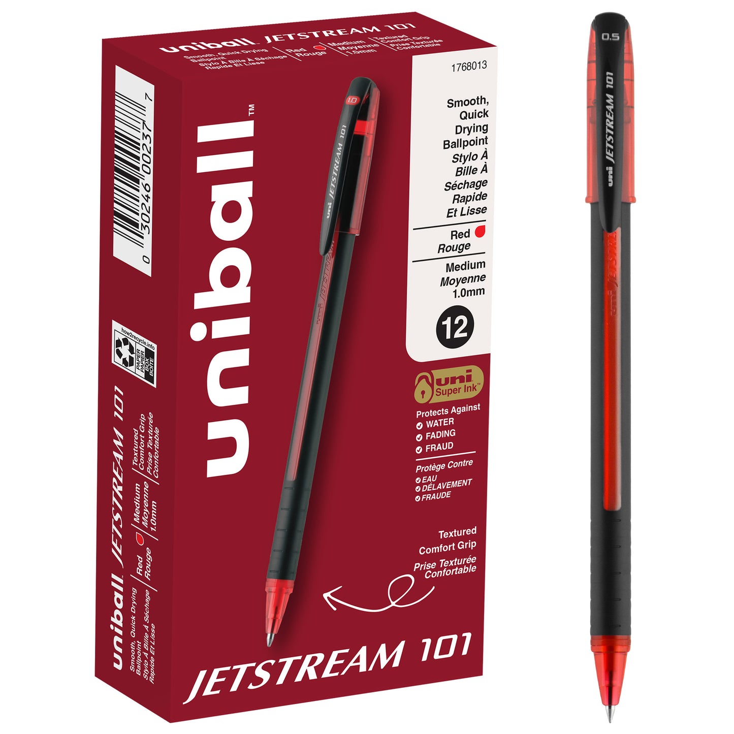 uniball™ Jetstream 101 Ballpoint Pen, Medium Point (1.0mm), Red