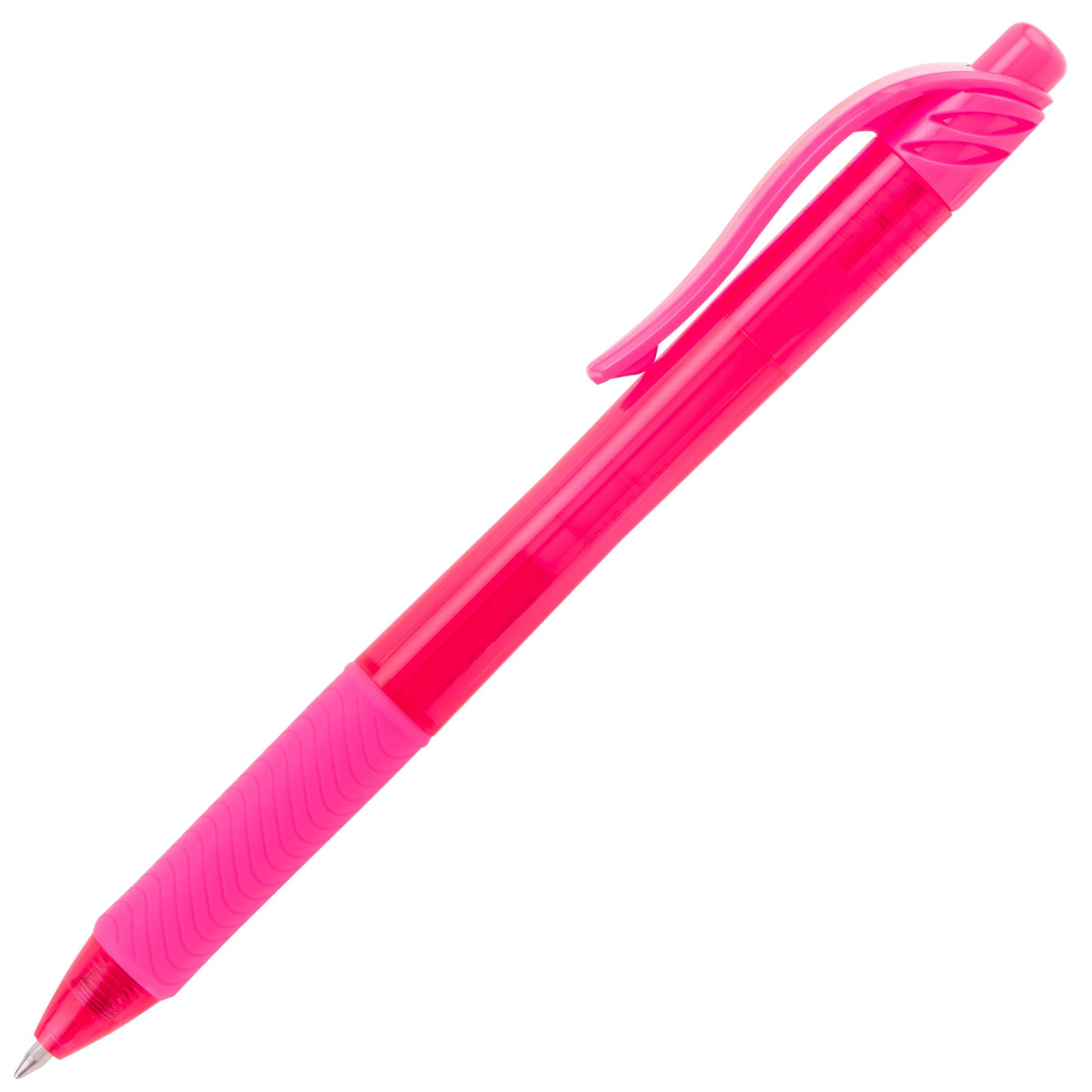 EnerGel-X Retractable Liquid Gel Pen, (0.7mm) Metal Tip, Medium Line, Pink Ink (BL107-P)