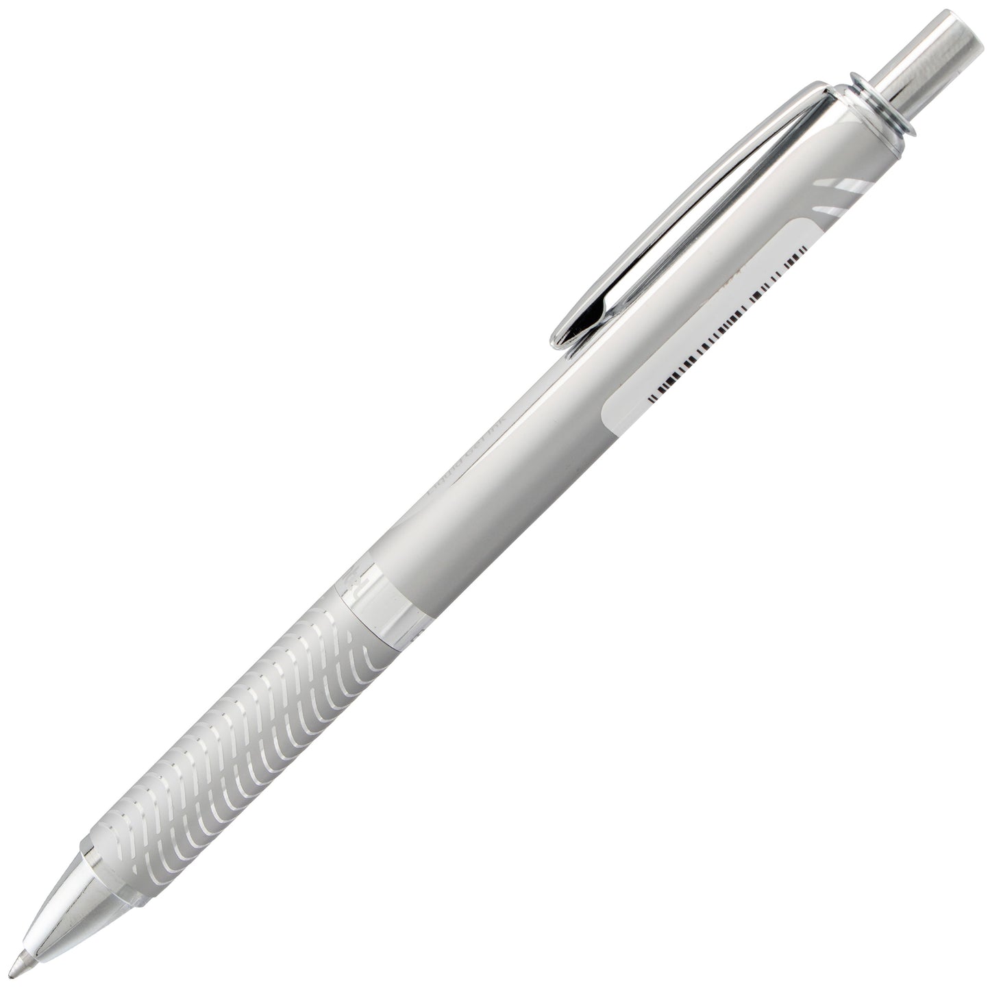 EnerGel Alloy Retractable Premium Liquid Gel Pen, (0.7mm) Metal Tip, Medium Line,Silver Barrel, Black Ink (BL407-A)