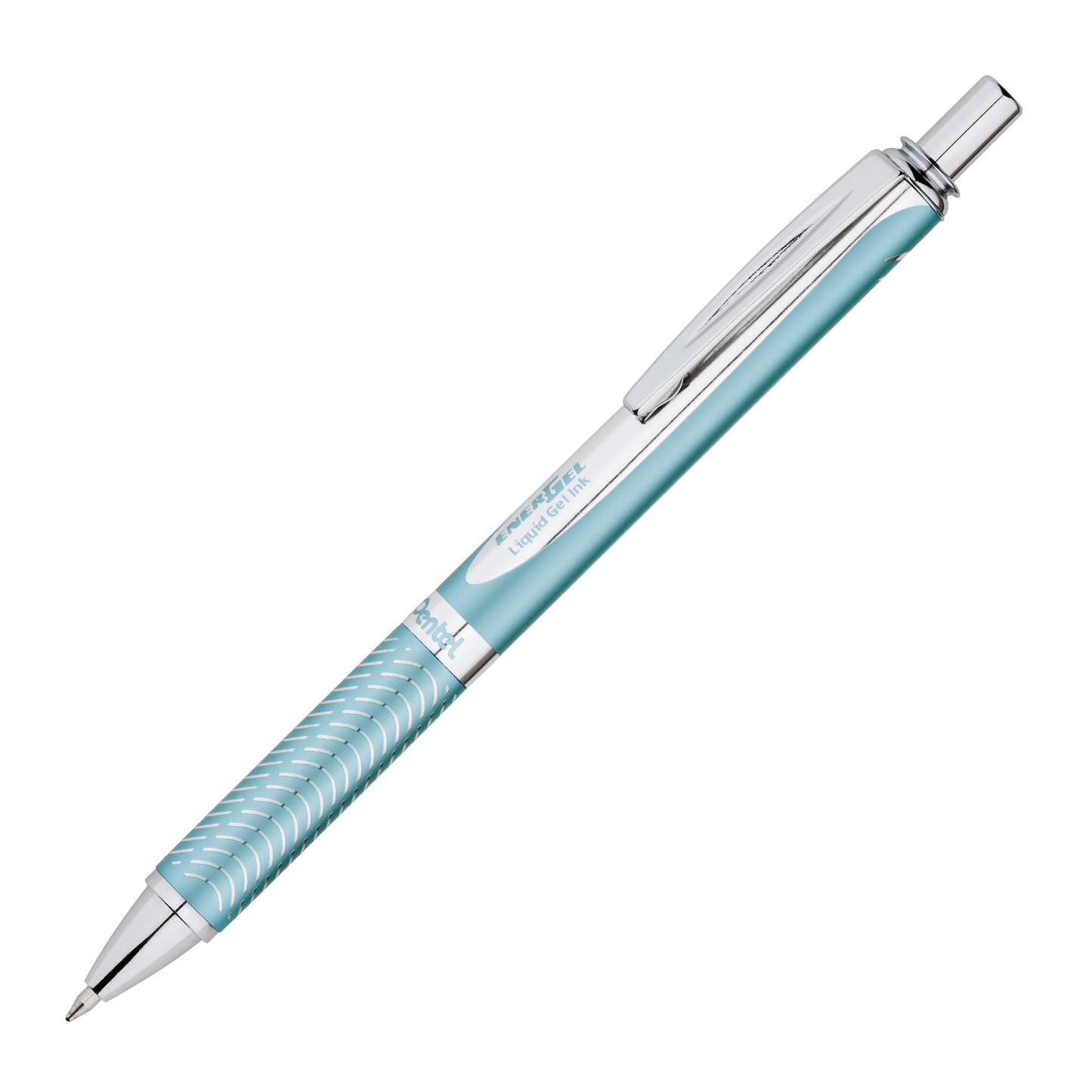 Pentel EnerGel Alloy Retractable Premium Liquid Gel Pen, (0.7mm) Aquamarine Barrel, Black Ink 1-Pk (BL407LSBPA)