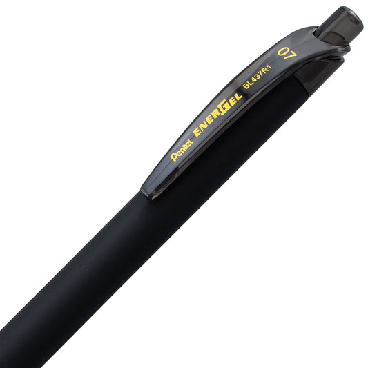 Pentel EnerGel Kuro Liquid Gel Pen, (0.7mm) Medium line, Black Ink, (BL437R1-A)