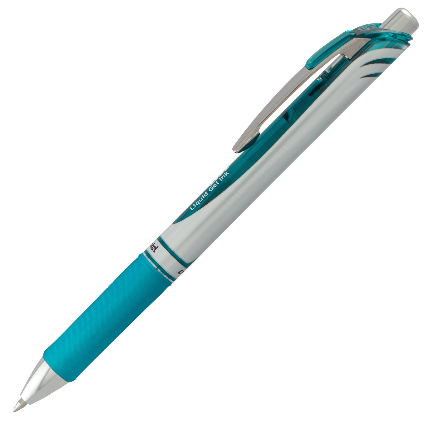 EnerGel RTX Retractable Liquid Gel Pen, (0.7mm) Metal Tip, Medium Line, Turquoise Ink (BL77-S3)