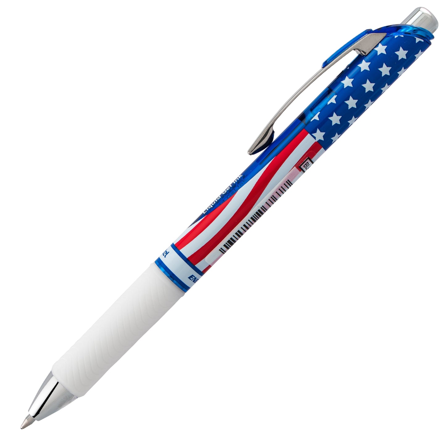 Pentel EnerGel RTX Retractable Liquid Gel Pen, Flag Barrel, (0.7mm) Metal Tip, Medium Line, Black Ink (BL77USA-A)