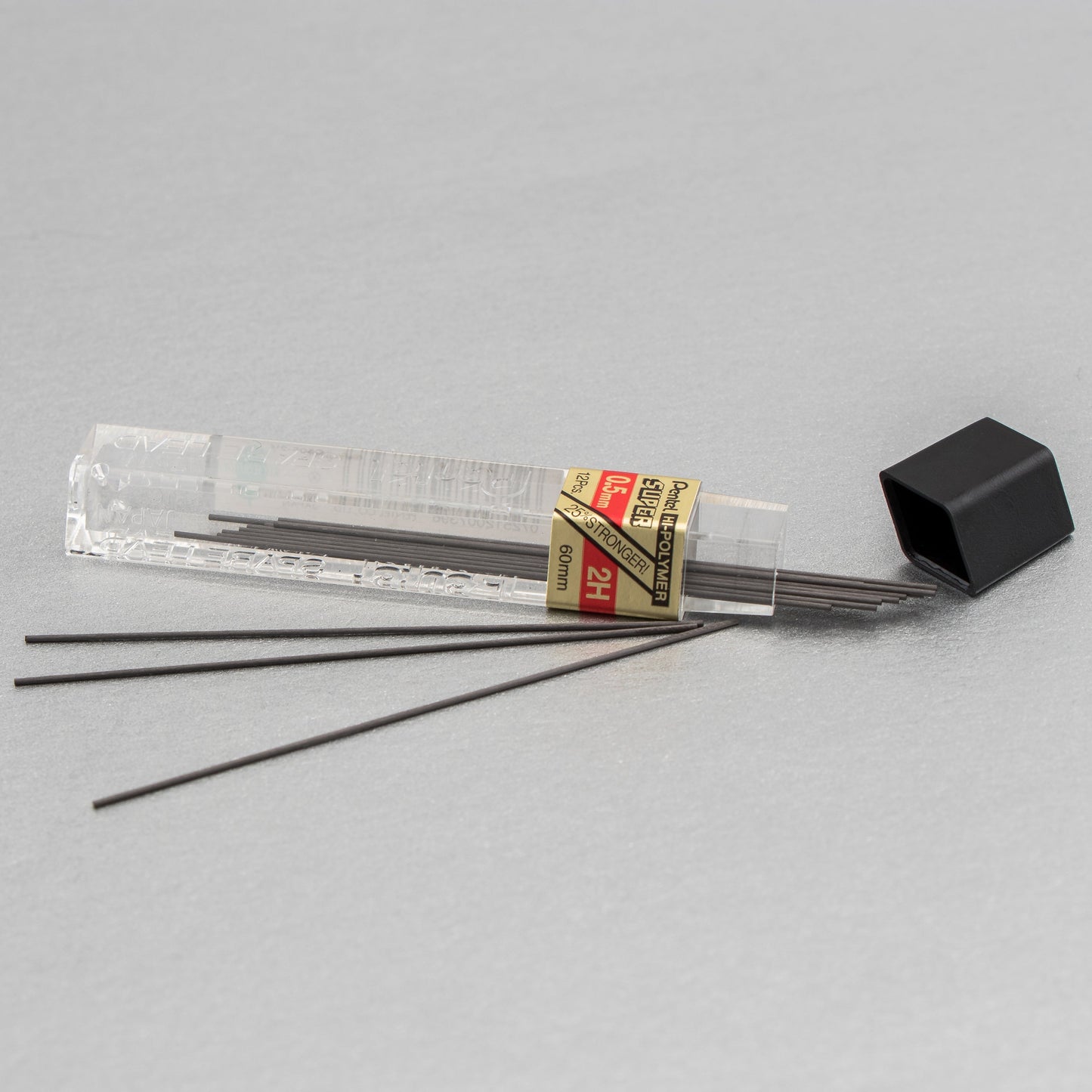 Super Hi-Polymer Lead Refill (0.5mm) Fine, 2H, 12 pcs/Tube (C505-2H)