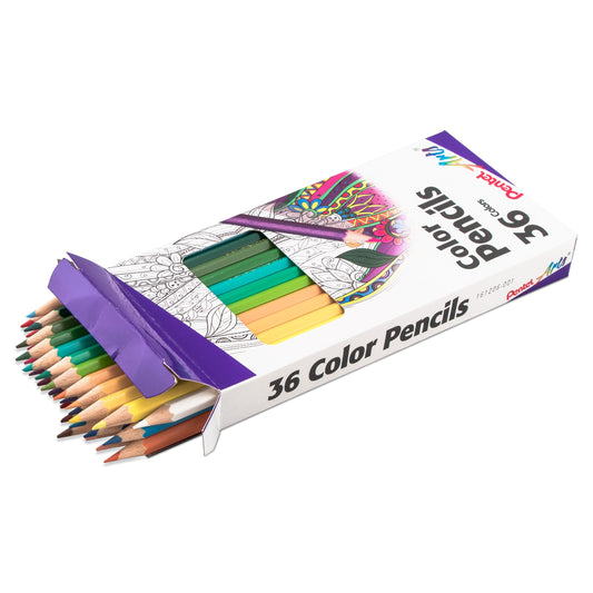 Pentel Arts Color Pencils - Assorted Colors, 36-Pack (CB8-36), 48 Each