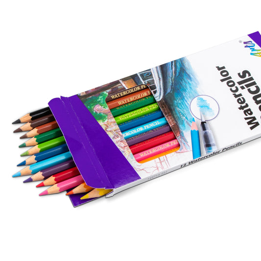Pentel Arts Watercolor Pencil Set - Assorted Colors, 12-Pack (CB9-12), 96 Each