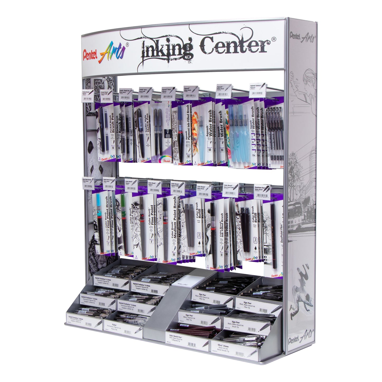 Pentel Arts 2016 Large Inking Center - 384 Pieces (IC384BPOS)
