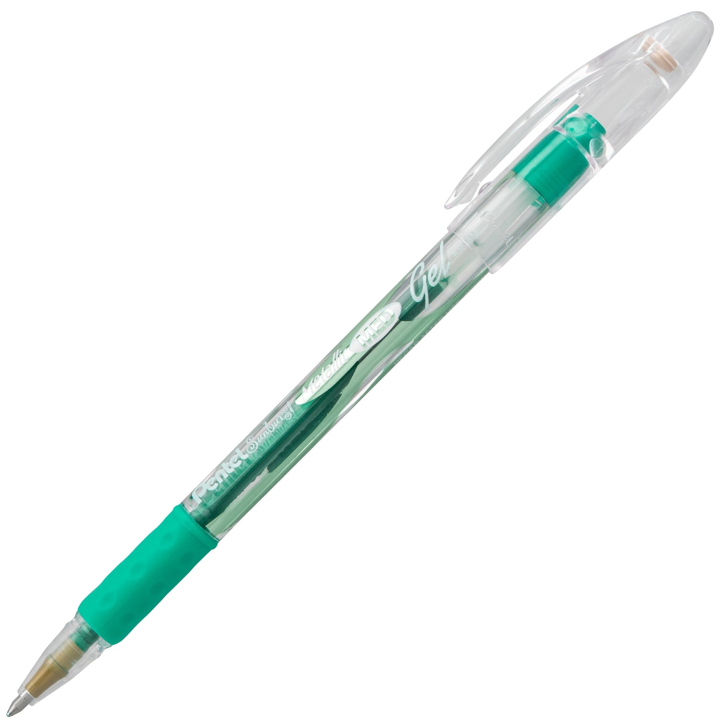 Sunburst Metallic Gel Pen, Medium Line, Permanent Green Ink (K908-MD)