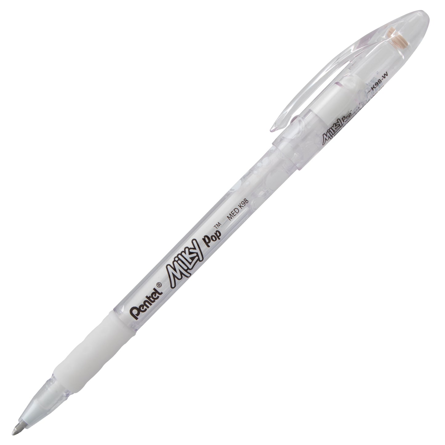 Milky Pop Pastel Gel Pen, (0.8mm) Medium Line, White Ink (K98-W)