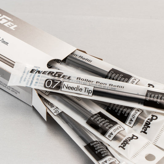 Pentel Refill Ink - For EnerGel Gel Pen 0.7mm Needle Tip, Medium, Black Ink (LRN7-A), 48 Dozen