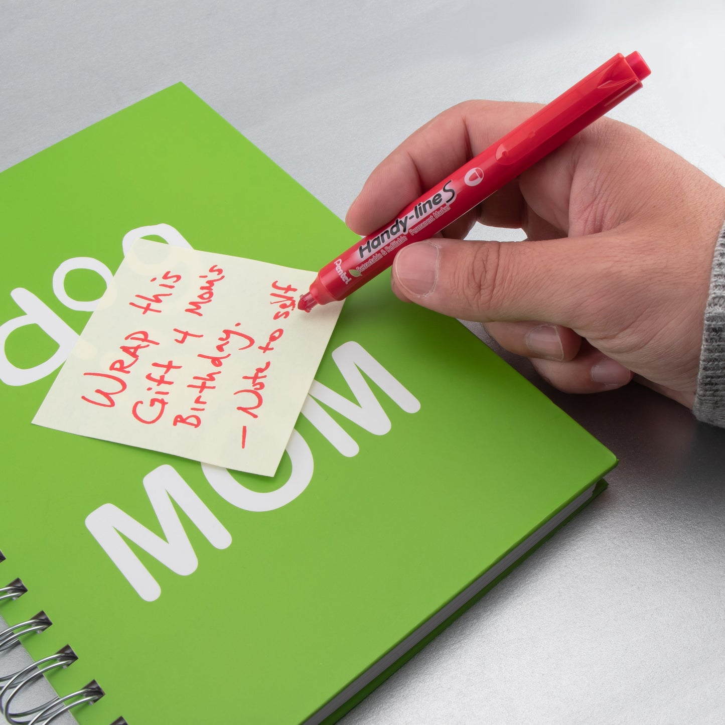 Handy-Line S Retractable Permanent Marker, Fine Bullet Tip, Red Ink (NXS15-B)