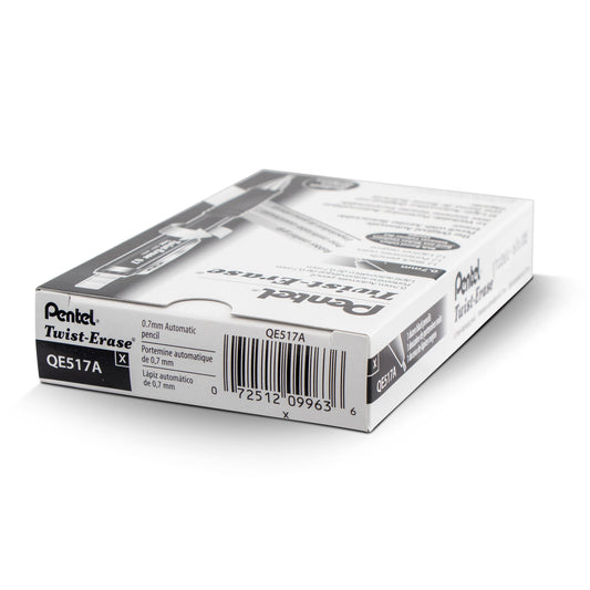 Pentel Twist-Erase III Mechanical Pencil (0.7mm), Black Barrel (QE517A), 48 Dozen