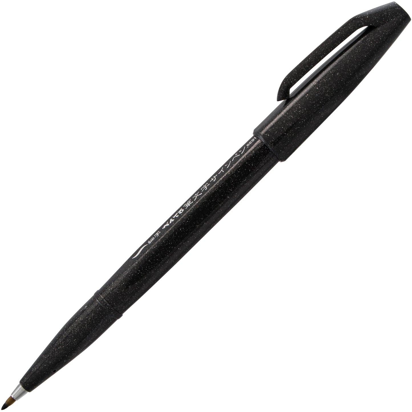 Pentel Arts Sign Pen Brush Tip, Black Ink (SES15-NA)