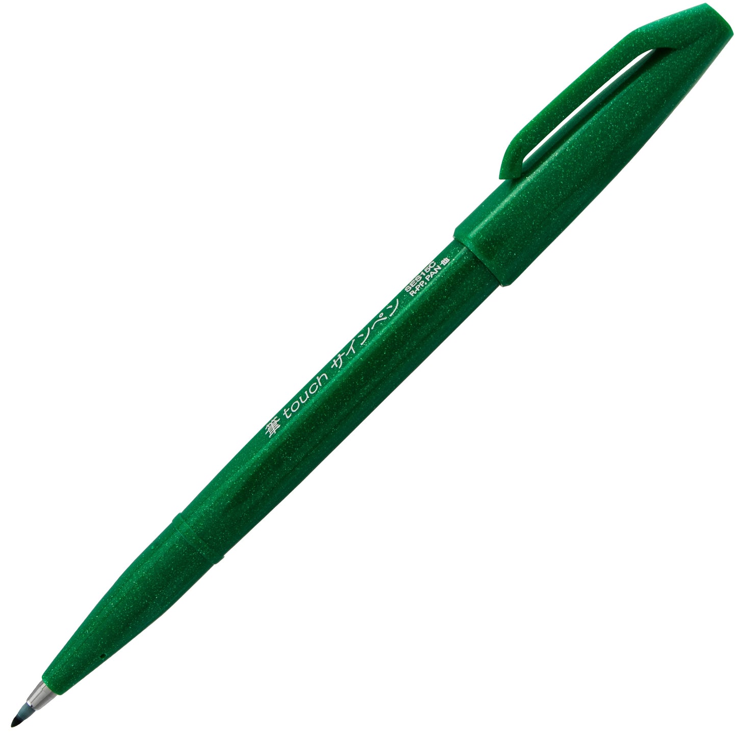 Pentel Arts Sign Pen Brush Tip, Green Ink (SES15C-D)