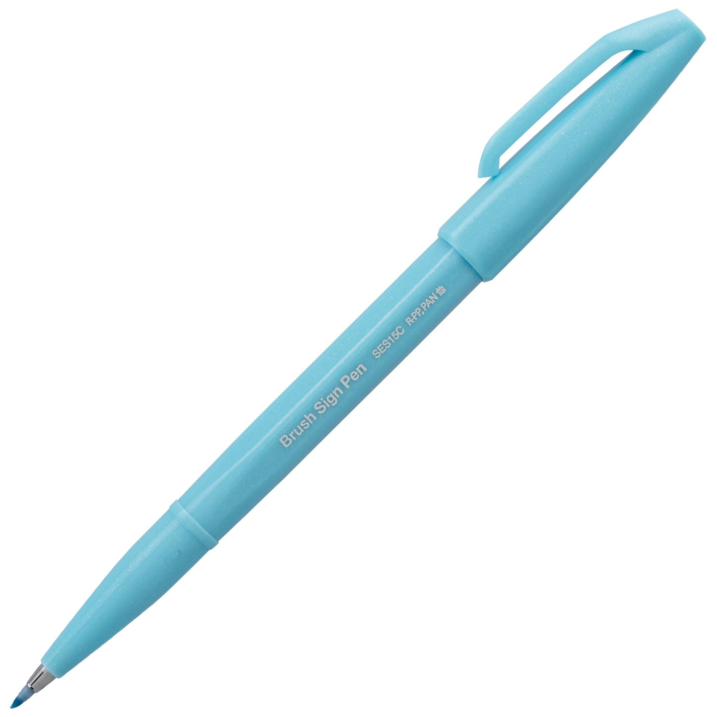 Pentel Arts Sign Pen Brush, Open Stock, Pale Blue Ink (SES15C-S2)