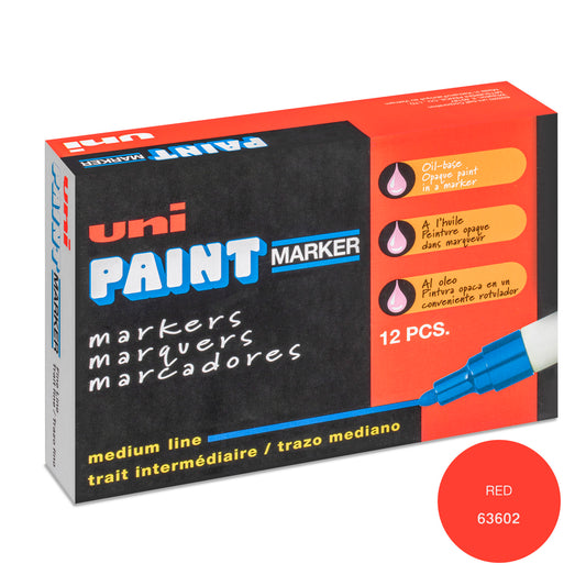 uni® Paint PX-20 Oil-Based Paint Markers, Medium Line (1.8-2.2mm), Red