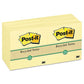 Post-it® Notes 654-RP, 3 in x 3 in Canary Yellow