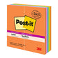 Post-it® Super Sticky Notes 654-24SSAU, Energy Boost Collection, 3 in x 3 in (76 mm x 76 mm), 100% PEFC, SGSCH-PEFC-COC-110078