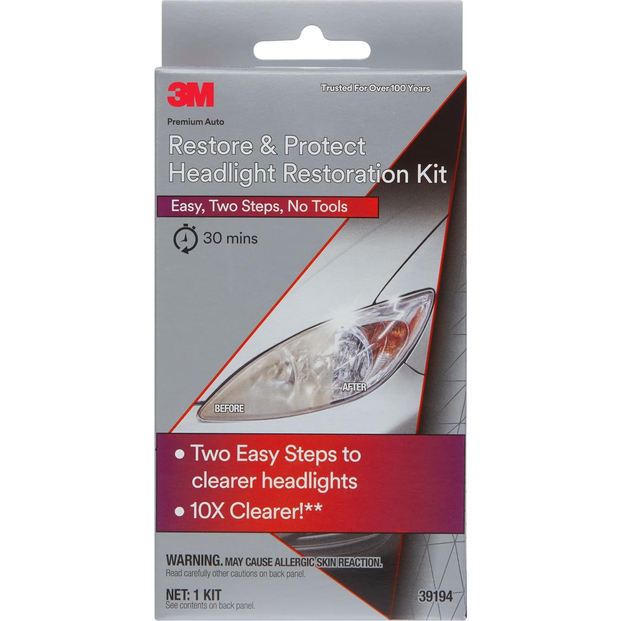 3M™ Headlight Restoration Kit 39194, 4/Case