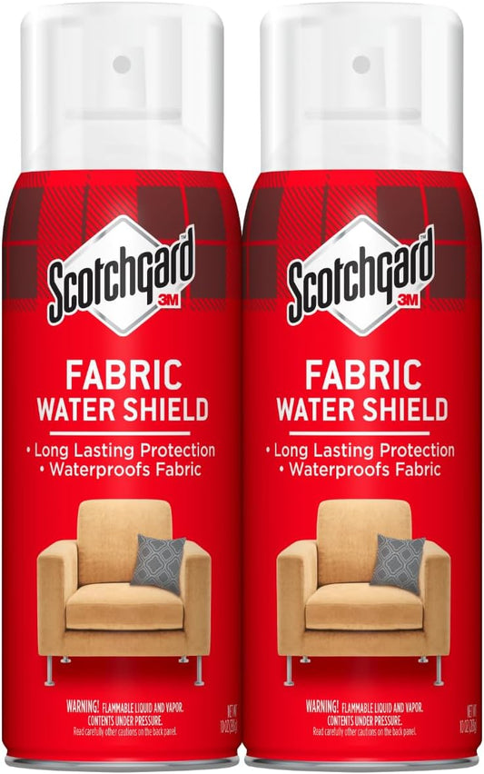 Scotchgard Fabric Water Shield, Water Repellent Spray for Spring and Summer Clothing and Household Upholstery Items, Long-Lasting Protection for Seasonal Fabric, Two 10 Oz Cans (Pack of 2)