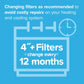 Filtrete™ High Performance Air Filter 1550 MPR NDP03-4S2PK-1E, 20 in x 25 in x 4 in (50.8 cm x 63.5 cm x 10.1 cm)