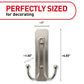 Command™ Large Satin Brass Double Hooks 17036BR-2ES, 2 Hooks, 2 Strips