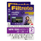 Filtrete™ High Performance Air Filter 1550 MPR NDP03-4S2PK-1E, 20 in x 25 in x 4 in (50.8 cm x 63.5 cm x 10.1 cm)