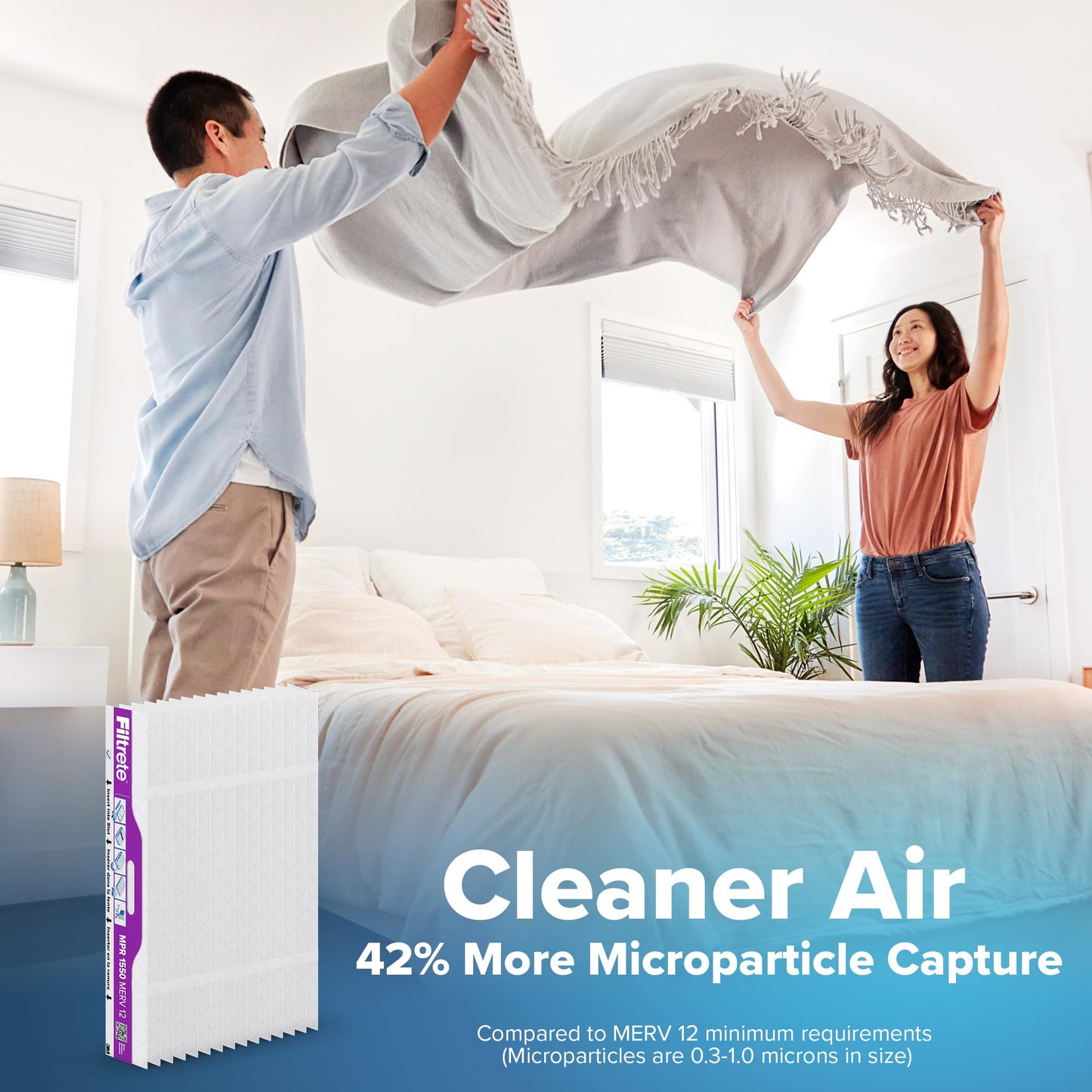 Filtrete™ Refillable Filter Kit 1550 MPR RS2001-4-2P-EC, 16 in x 25 in x 4 in (40.6 cm x 63.5 cm x 10.1 cm) 1 Frame & 2 Filters