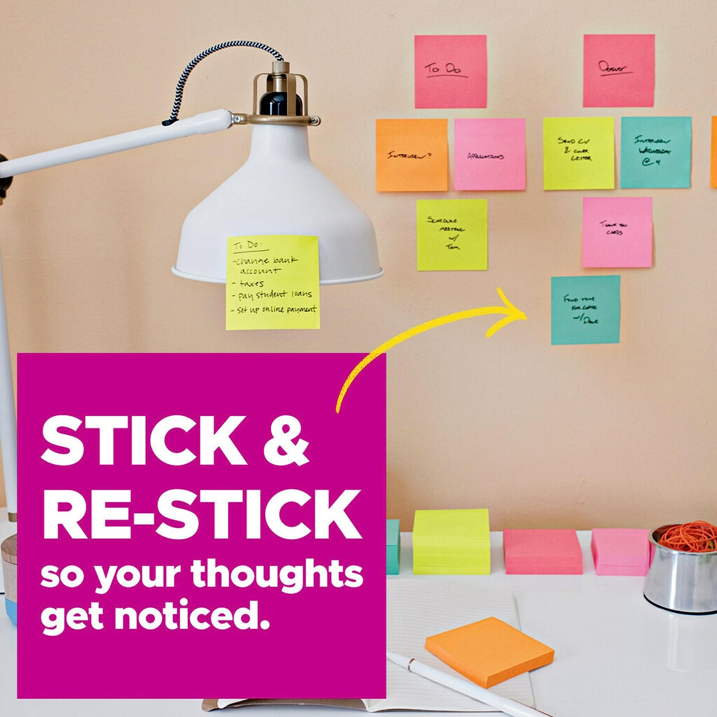 Post-it® Super Sticky Notes 654-24SSAU, Energy Boost Collection, 3 in x 3 in (76 mm x 76 mm), 100% PEFC, SGSCH-PEFC-COC-110078