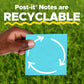 Post-it® Super Sticky Notes 654-24SSAU, Energy Boost Collection, 3 in x 3 in (76 mm x 76 mm), 100% PEFC, SGSCH-PEFC-COC-110078