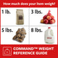Command™ Large Satin Brass Double Hooks 17036BR-2ES, 2 Hooks, 2 Strips