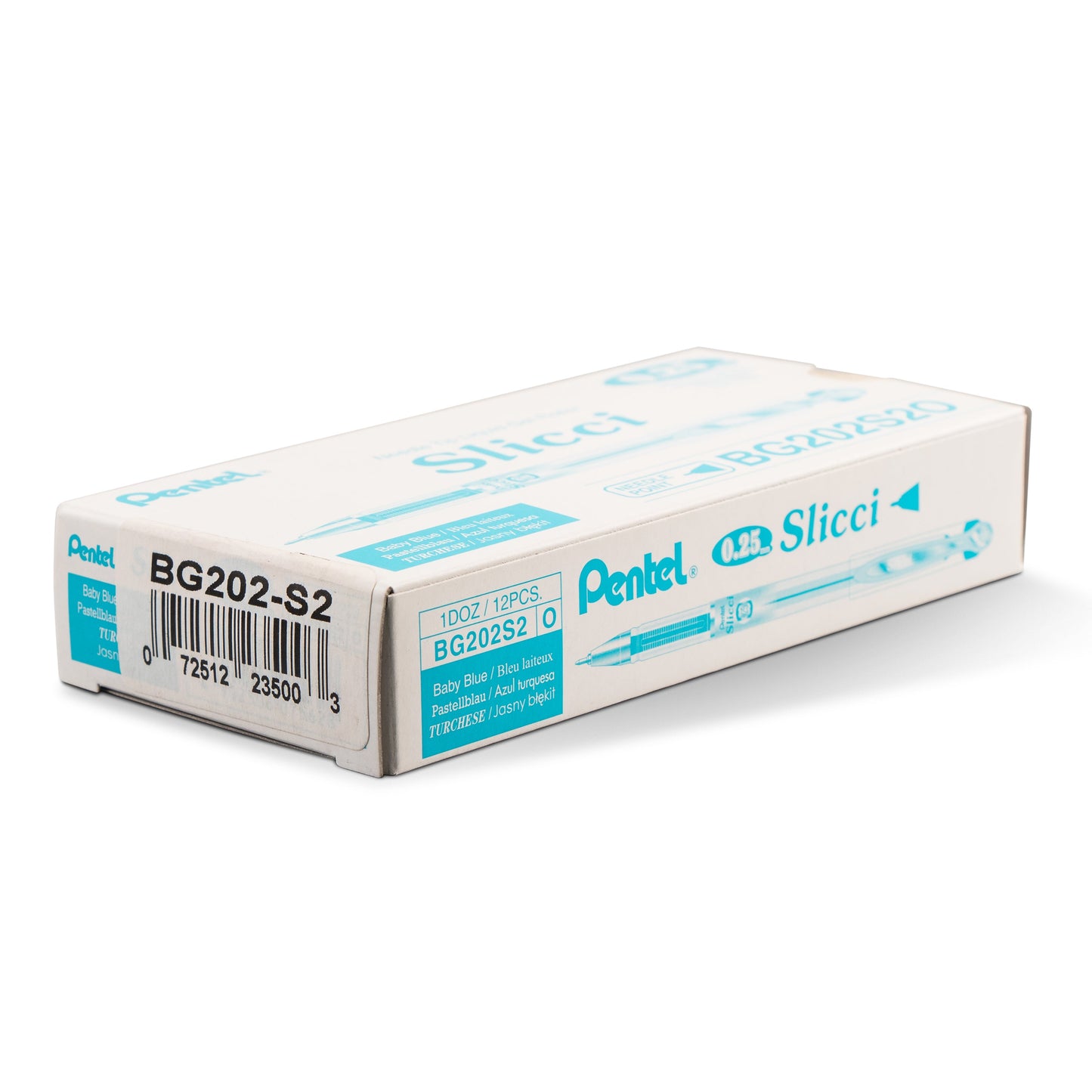 Pentel Arts Slicci (0.25mm) Extra Fine Gel Pen - Baby Blue Ink (BG202-S2)