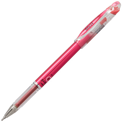 Pentel Arts Slicci METALLIC (0.8mm) Needle Tip Med Gel Pen Red Metallic Ink (BG208-MB)