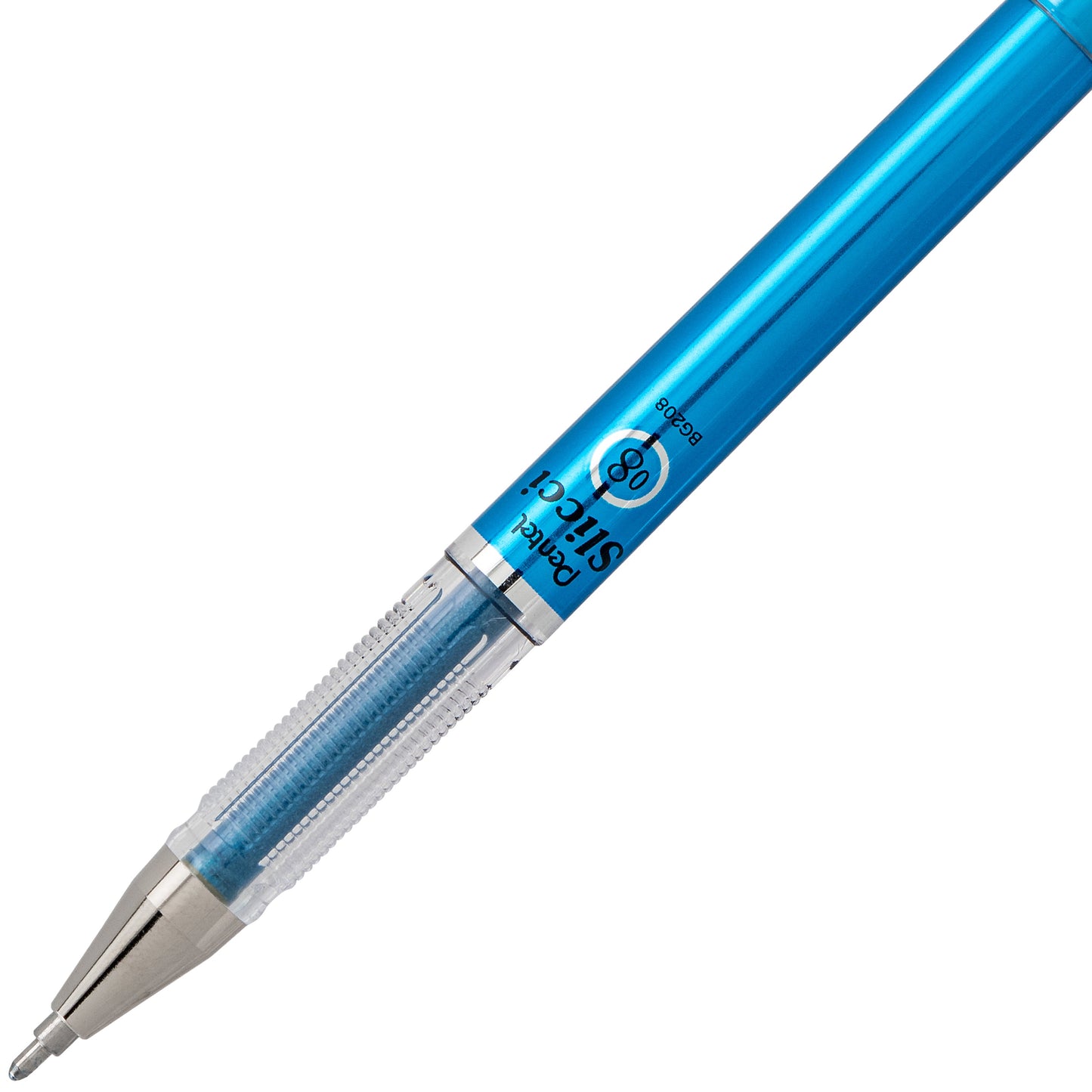 Pentel Arts Slicci METALLIC (0.8mm) Needle Tip Med Gel Pen Blue Metallic Ink (BG208-MC)