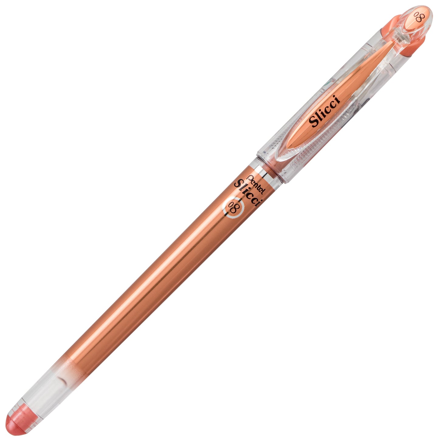 Pentel Arts Slicci METALLIC (0.8mm) Needle Tip Med Gel Pen Bronze Metallic Ink (BG208-ME)