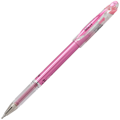 Pentel Arts Slicci METALLIC (0.8mm) Needle Tip Med Gel Pen Pink Metallic Ink (BG208-MP)