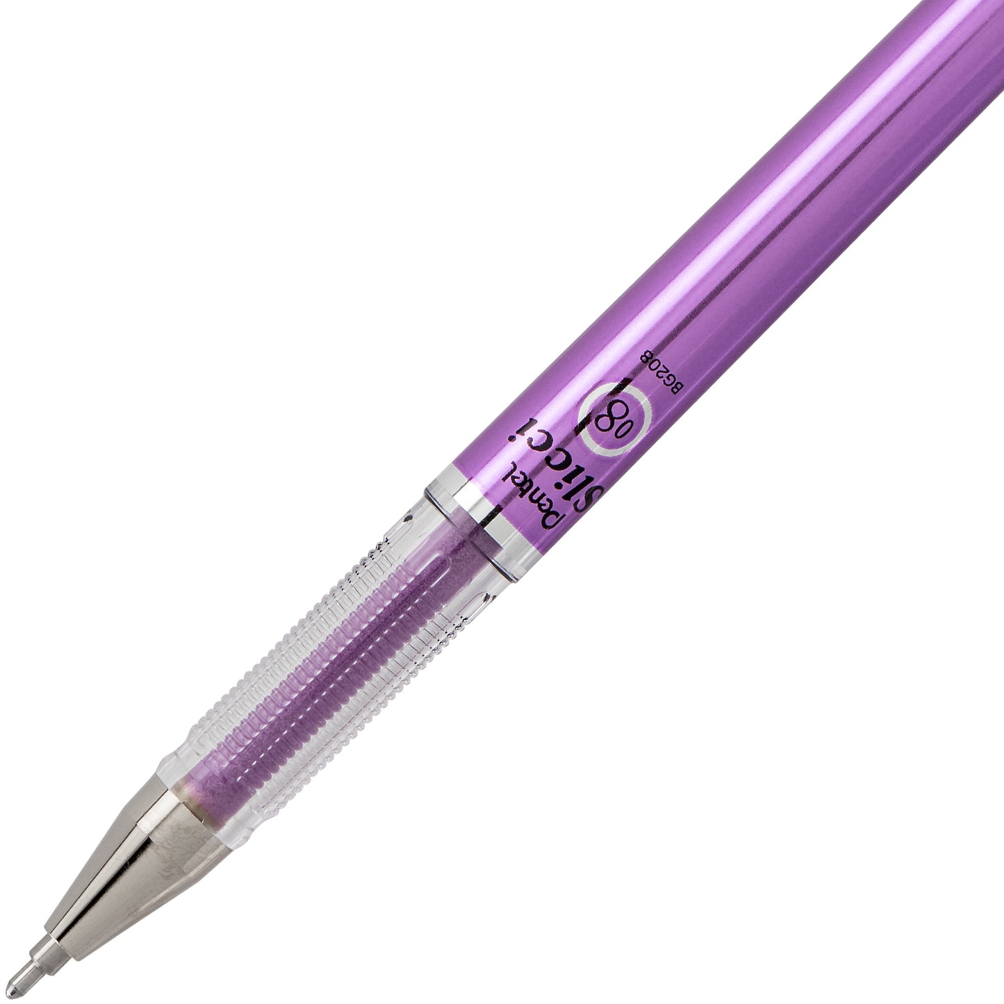 Pentel Arts Slicci METALLIC (0.8mm) Needle Tip Med Gel Pen Violet Metallic Ink (BG208-MV)