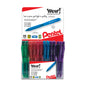 Wow! Colors Retractable Ballpoint Pen, (1.0mm) Medium Line, Assorted Ink Colors, Open Stock Display - 84 Pieces (BK440CR-7)