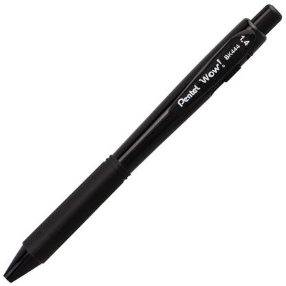 Pentel WOW! Ballpoint Pen, (1.4mm), Bold Line, Black Ink (BK444-A), 24 Dozen