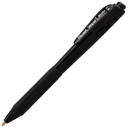 Pentel WOW! Ballpoint Pen, (1.4mm), Bold Line, Black Ink (BK444-A), 24 Dozen