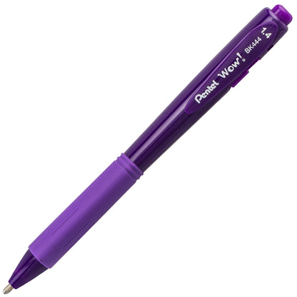 WOW! Ballpoint Pen, (1.4mm), Bold Line, Violet Ink (BK444-V)