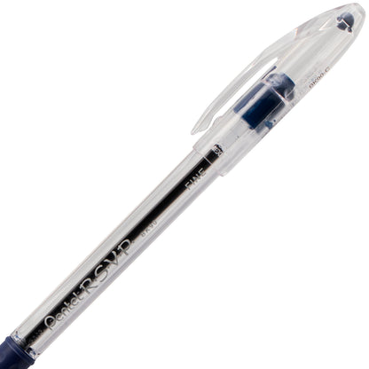 RSVP Ballpoint Pen, (0.7mm) Fine Line, Blue Ink (BK90-C)