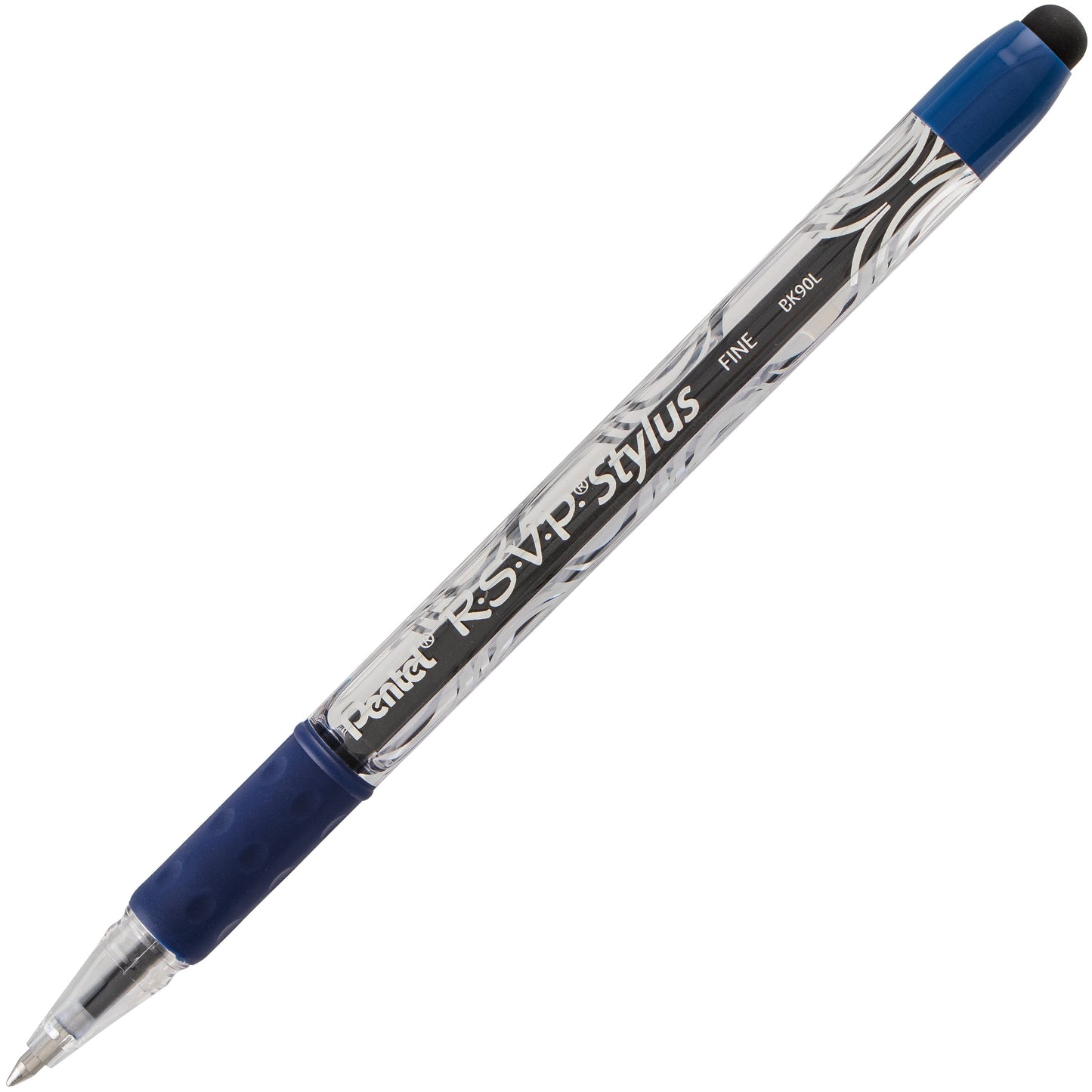 RSVP STYLUS Ballpoint Pen, (0.7mm) Fine Line, Blue Ink (BK90L-C)