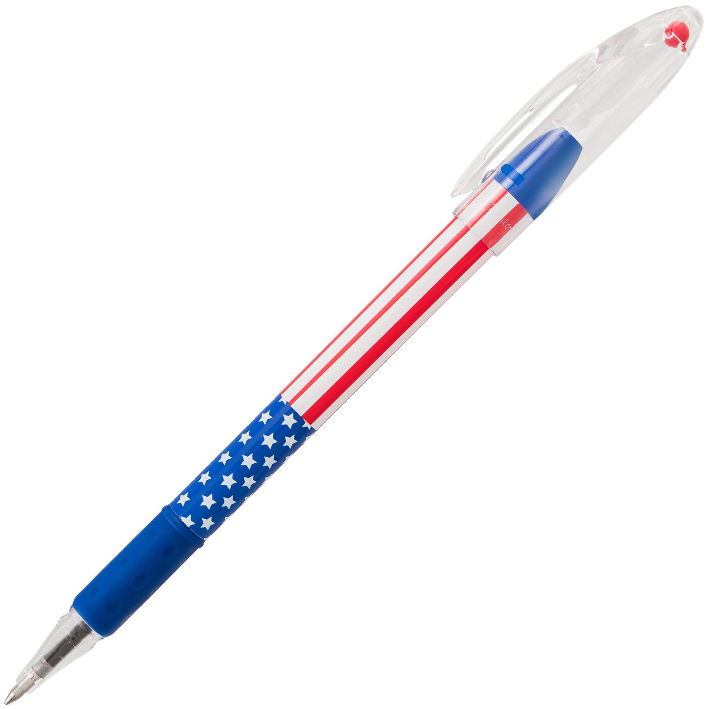 RSVP Ballpoint Pen, (0.7mm) Fine Line, Flag Barrel, Black Ink (BK90USA-A)