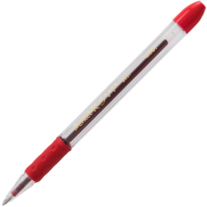 RSVP Ballpoint Pen, (1.0mm) Medium Line, Red Ink (BK91-B)