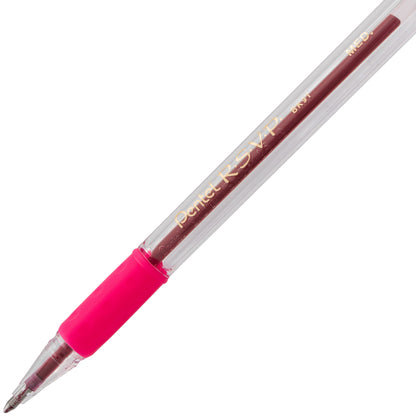 RSVP Ballpoint Pen, (1.0mm) Medium Line, Pink Ink (BK91-P)