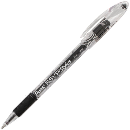 RSVP STYLUS Ballpoint Pen, (1.0mm) Medium Line, Black Ink (BK91L-A)