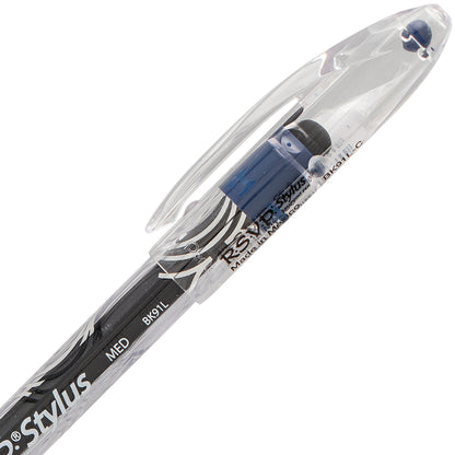RSVP STYLUS Ballpoint Pen, (1.0mm) Medium Line, Blue Ink (BK91L-C)
