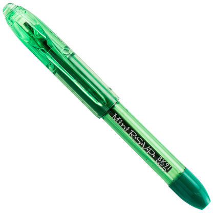 RSVP Mini Ballpoint Pen, (1.0mm) Medium Line, Green Ink (BK91MND-D)